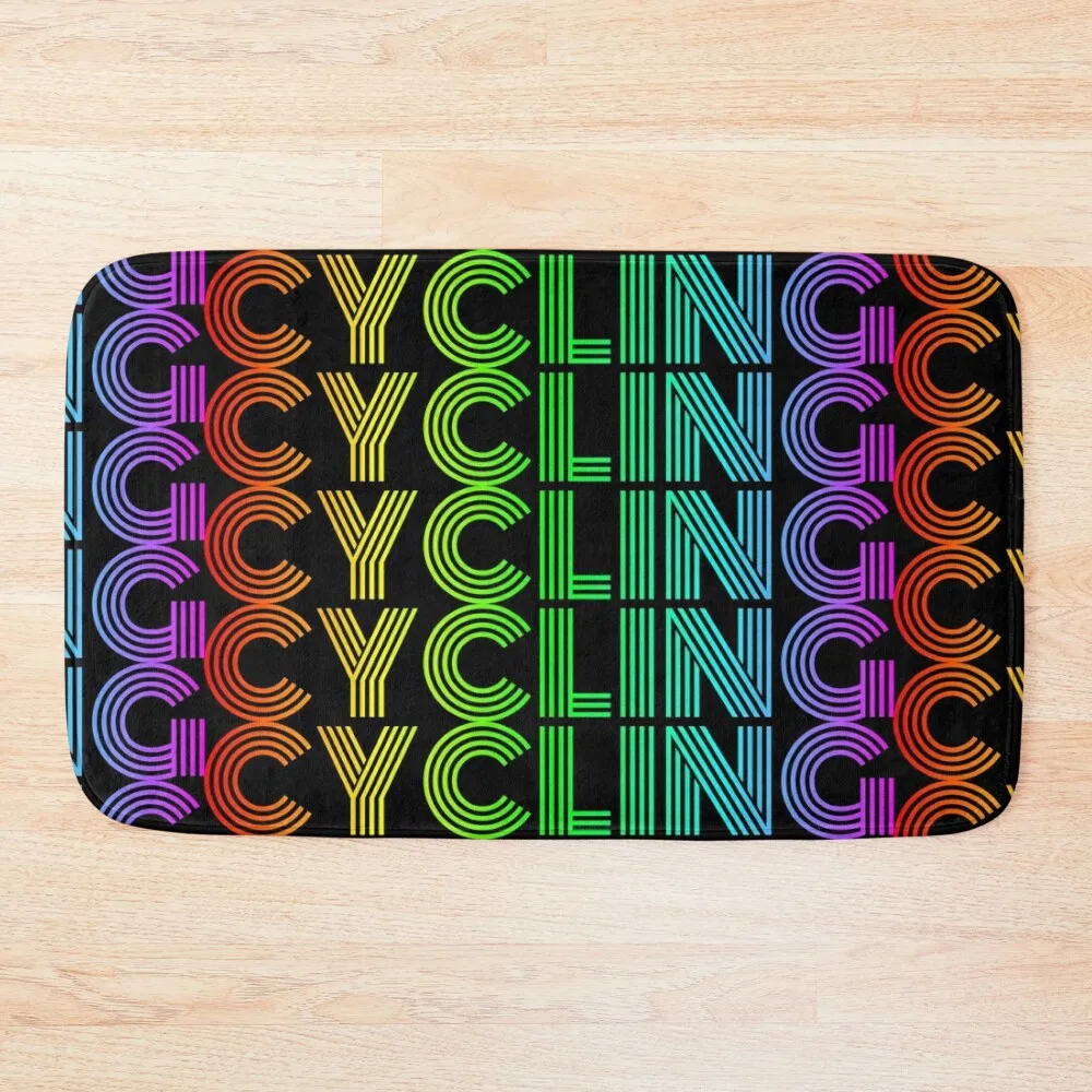

Cycling Rainbow Bath Mat Rugs Living Room Bathroom Accessories Sets Entrance Carpet Mat