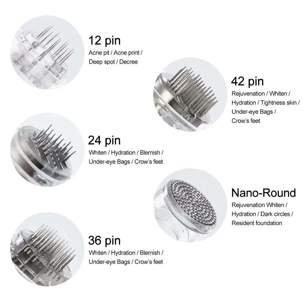 10 Stück Kartuschen-Mikronadeln 12/24/36/42 Pins Runde Nano-Nadeln für Dr.Pen A10 Derma Roller, Nadellänge 0,25 mm – Detail 2