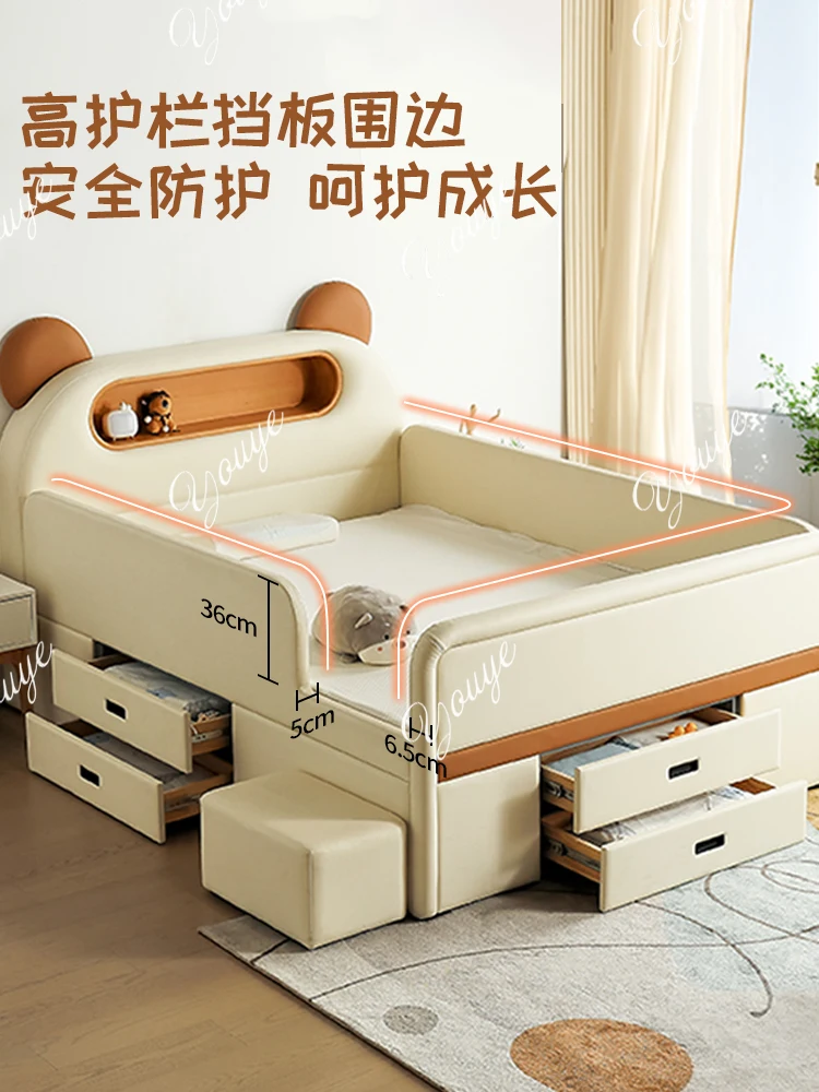 سرير أطفال موس نصف ارتفاع سرير درابزين سرير سيليكون حقيبة ناعمة تخزين فتاة الأميرة في سن المراهقة الصبي