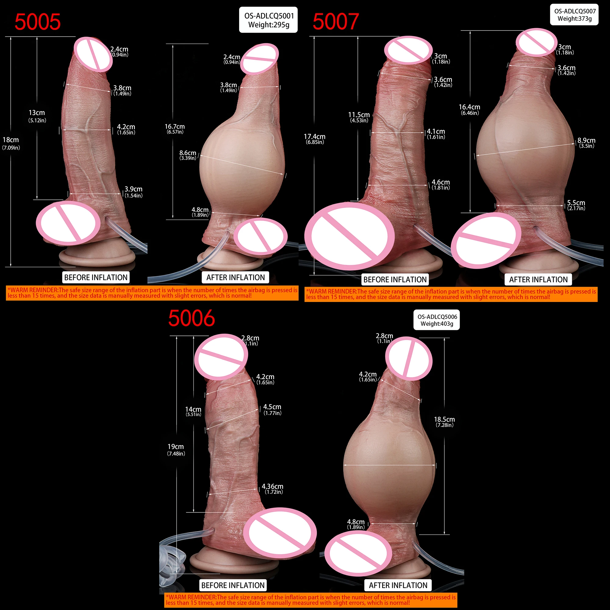 FAAK  Realistic Ejaculation Dildo With Suction Cup Silicone Inflatable Squirting Penis Anal Plug Sex Toys For Women