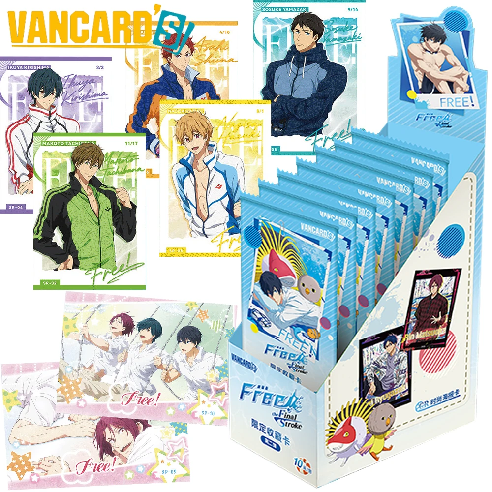 Original VANCARD'S Free! The Final Sroke Collection Cards Protagonist High Quality Anime Fashion Art Poster Cards Gifts for Fans