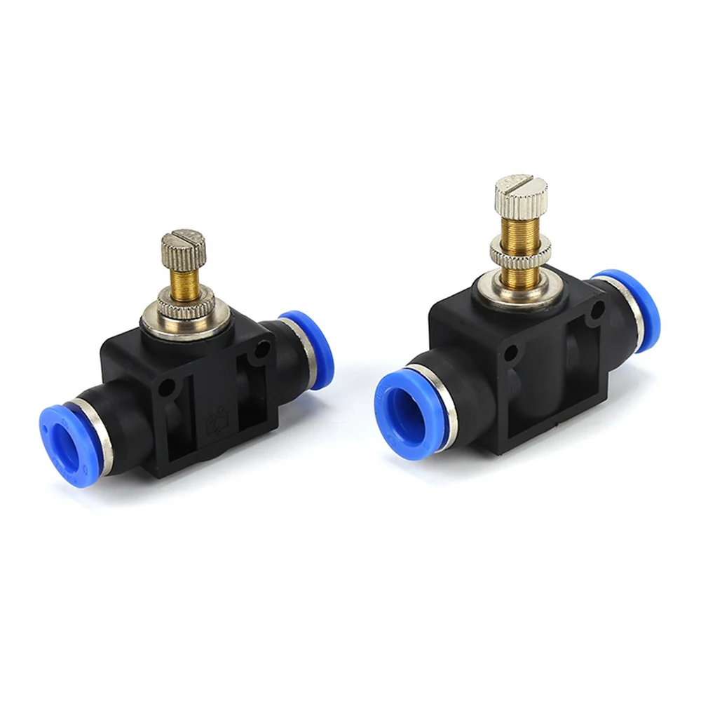 1PC Throttle Valve SA 4/6/8/10/12mm Air Flow Speed Control Valve Tube Water Hose Pneumatic Push In Fittings Quick Connect