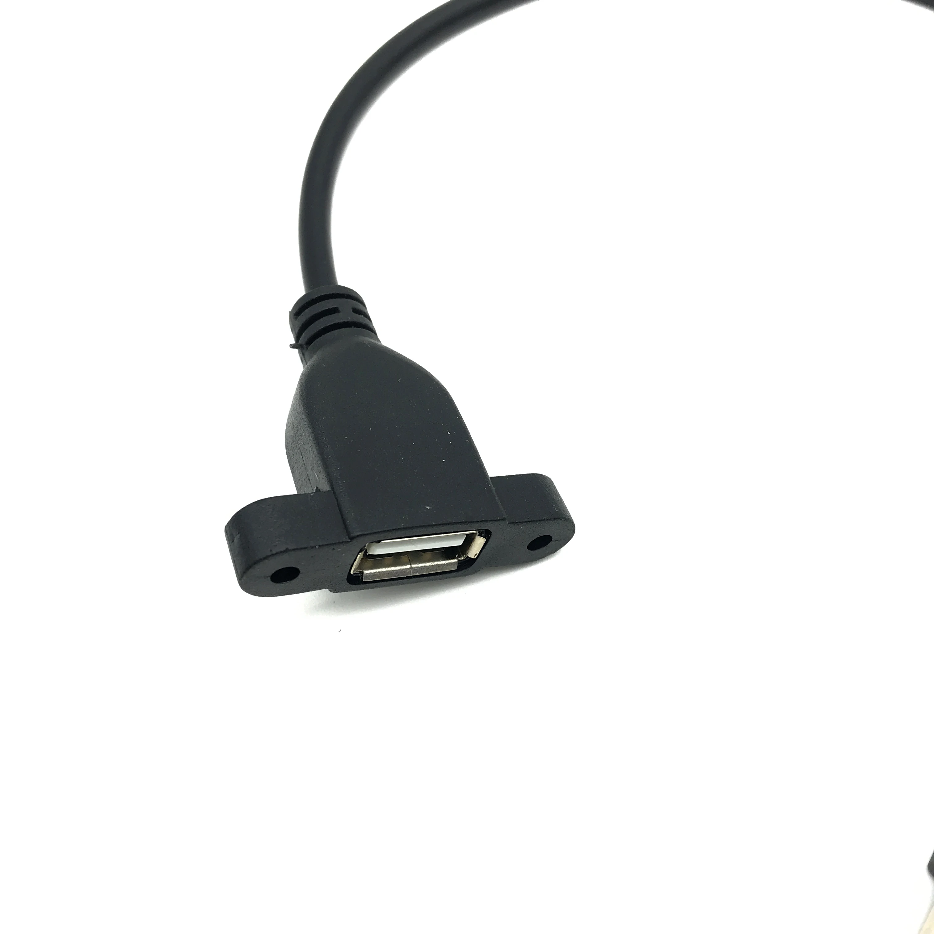 USB2.0 męski na żeński z mocowaniem USB all-inclusive z otworami na śruby do mocowania przedłużacza USB2.0 dostosowanie 0.3m 0.5M 1m