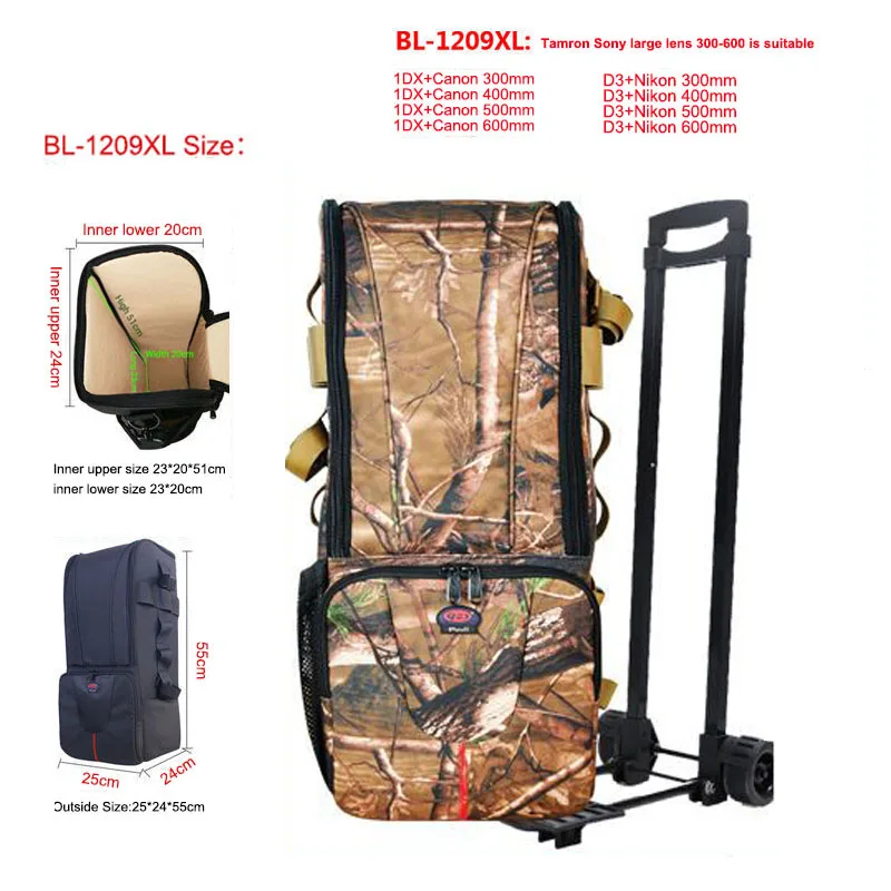 

150-600s Lens Barrel 800mm Single Shoulder 400 Photography Bag 200-500 Telephoto DSLR Camera 60-600 Long Focus Lens Backpack