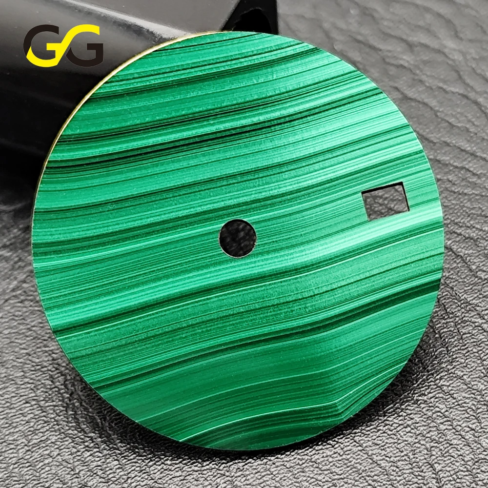 28.5mm High End Turquoise Malachite Dial Single Date Window Watch Dial Replacement For NH35 NH36 Movement Luxury Watch Parts