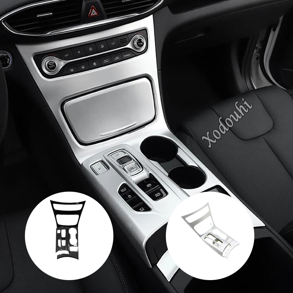 Sticker Armrest Box Storage Handbrake Shift Stall Paddle Cup Switch Frame Trim For Hyundai Santa Fe Santafe 2019 2020 2021-2024