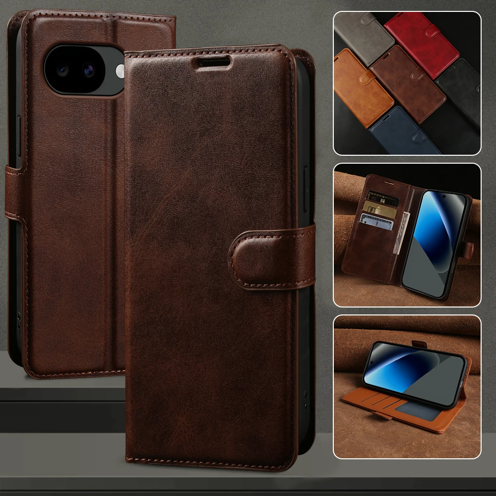 

Luxury Shockproof Leather Phone Case For Google Pixel 10 9 Pro XL 10A 9A 8 7 6 Pro 8A 7A 6A Wallet Magnetic Cover Coque Funda