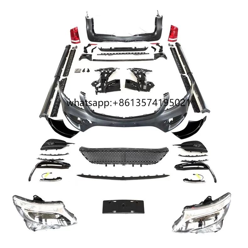 

Upgrade Car Bumper Body Kits Front Lip Diffuser Side Skirt Spoiler Retrofit Hood Fenders Lights Set Tuning Auto Parts