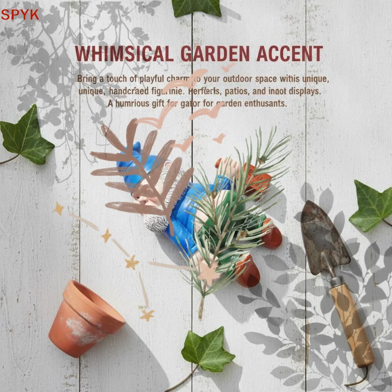1Pcs Whimsical Indoor Outdoor Ornaments 12cm Drunken Garden Gnomes Funny Resin Statues For Home Decor