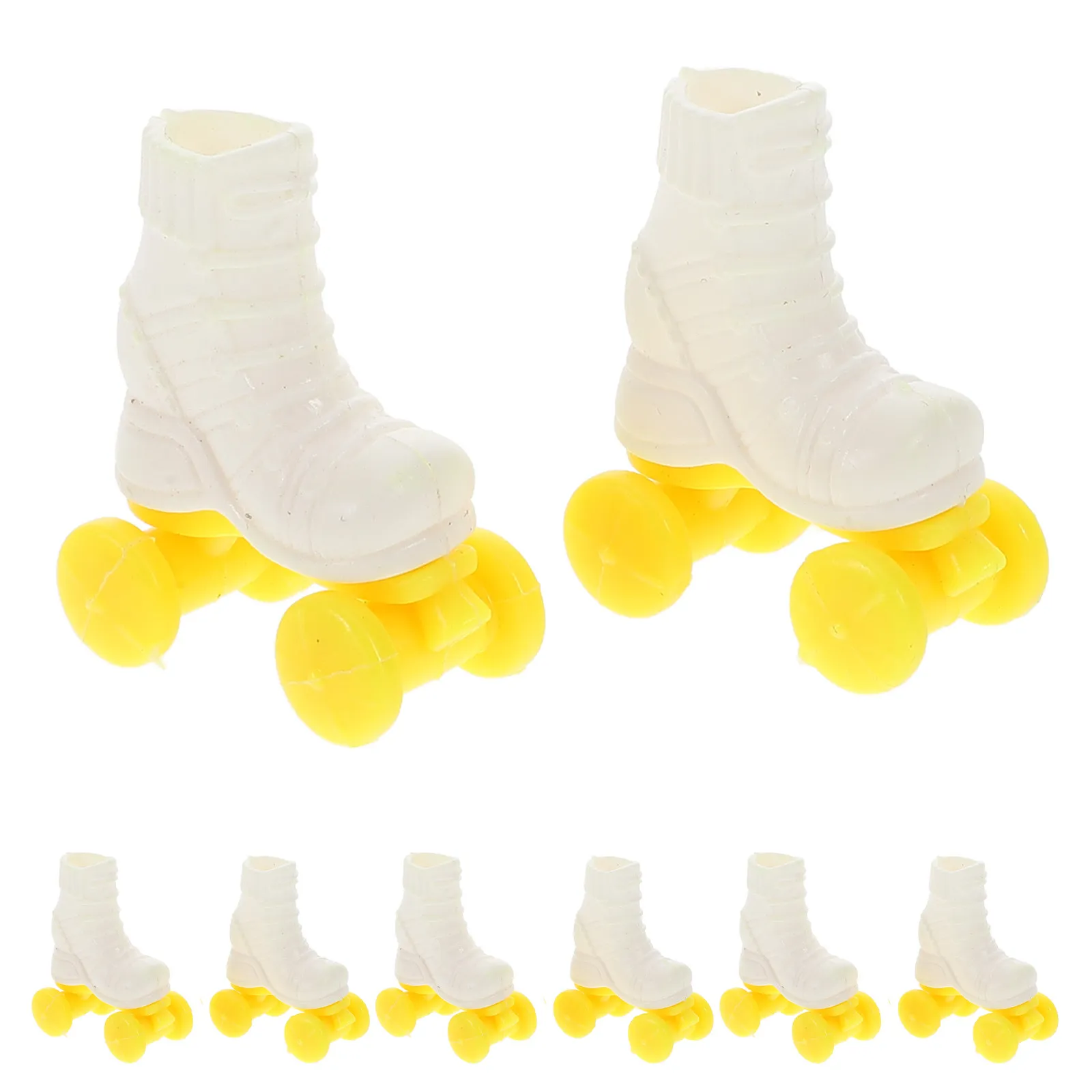 4Pairs 1 6 Scale Ice Skating Shoes Miniature Winter Boots for 1 6 Mini Ski Skates Winter Scenes Accessories