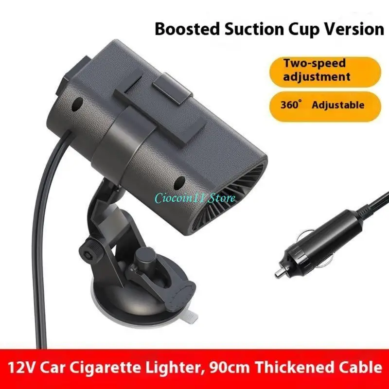 Y1UB Mobile Auto Cabin Warmer 120W Strong Heating Fan Effective Ice Removal Defrost Defogger For Car Interior Space