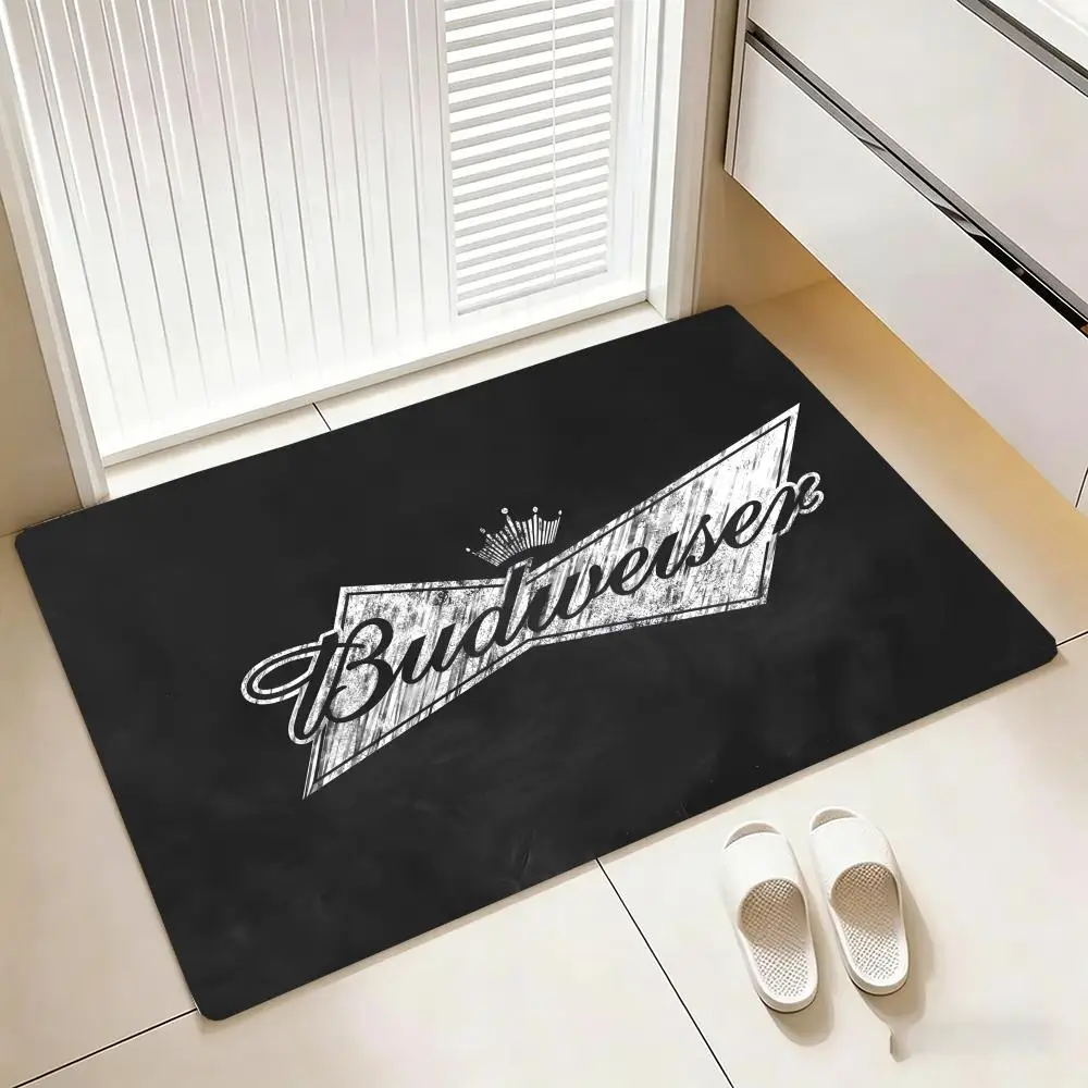 Alfombra de suelo de franela acogedora, suave y gruesa, antideslizante, para sala de estar, dormitorio, cocina, alfombras decorativas B-BudweiserS