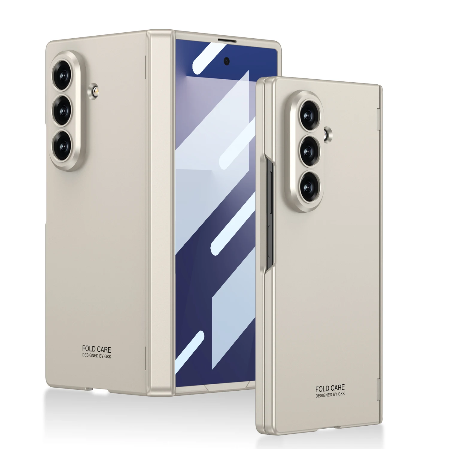 For Samsung Galaxy Z Fold 7 Fold7 Case Ultra Thin Skin Friendly Frosted Anti Drop Protection Hard Back Cover with Tempered Film
