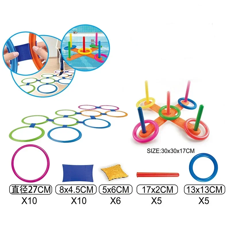 Nuovi bambini all'aperto Divertenti addestramento fisico Giocattoli sportivi Reticolo Anello di salto Set Gioco 10 cerchi 10 connettori per Park Play Ragazzi Ragazze