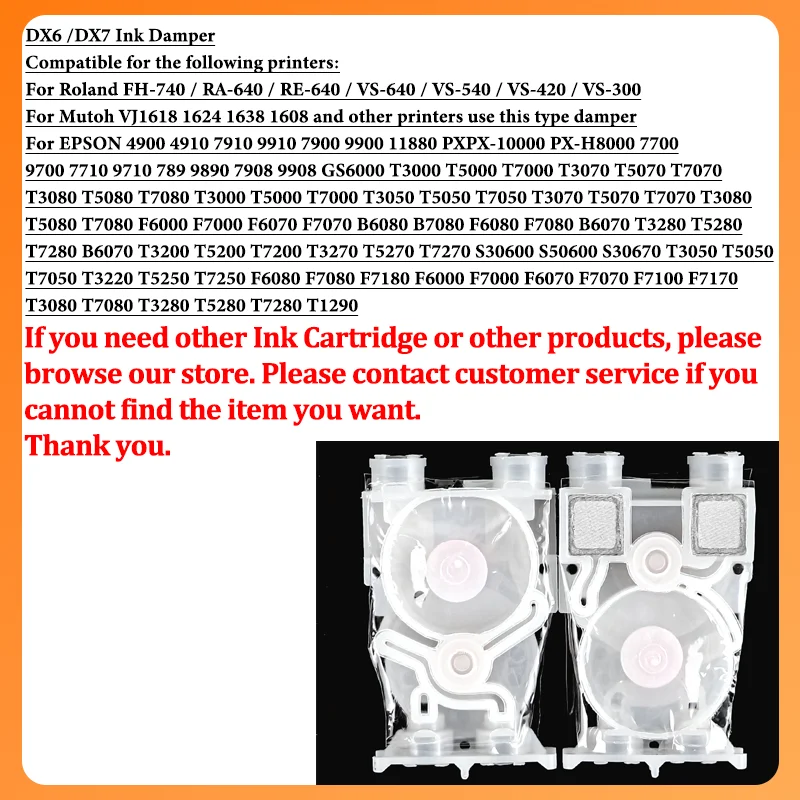 4~50 PCS DX7 Printhead Damper For Roland RA640 RF640 XF640 RE640 VS640 FH740 BN-20 Mutoh VJ1638 Printer DX6 DX7 Head Dumper