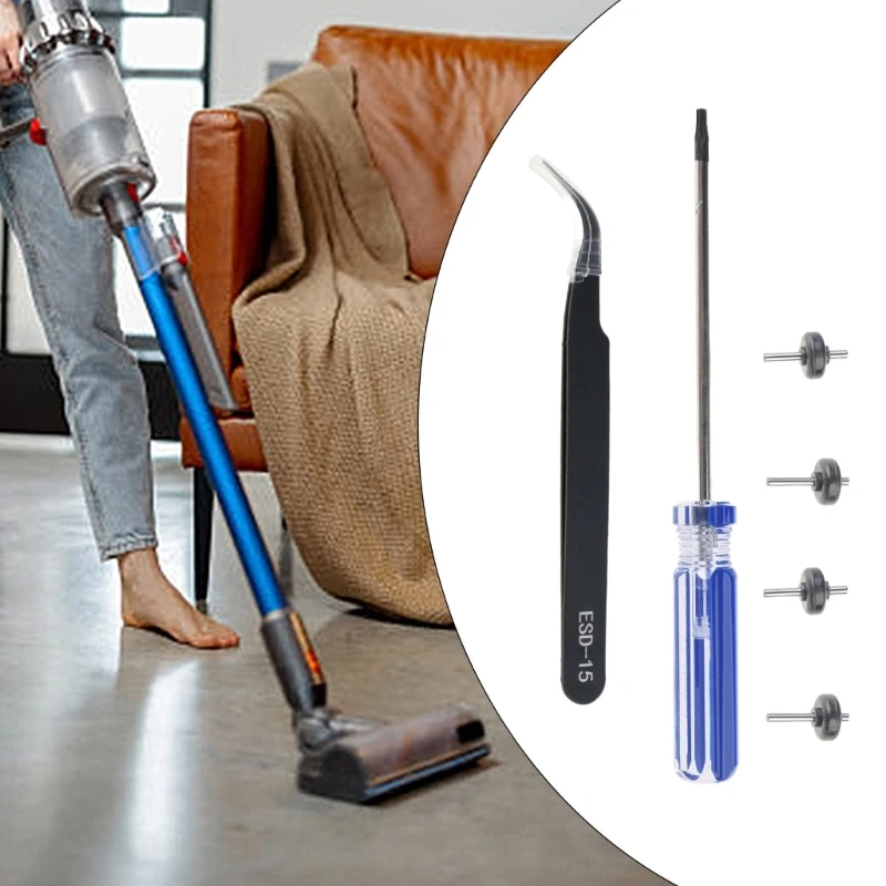 

Durable Widened Rollers and Axles Accessories Compatible for V6 V7 V10 Vacuum Cleaner Improve Cleaning Effectiveness