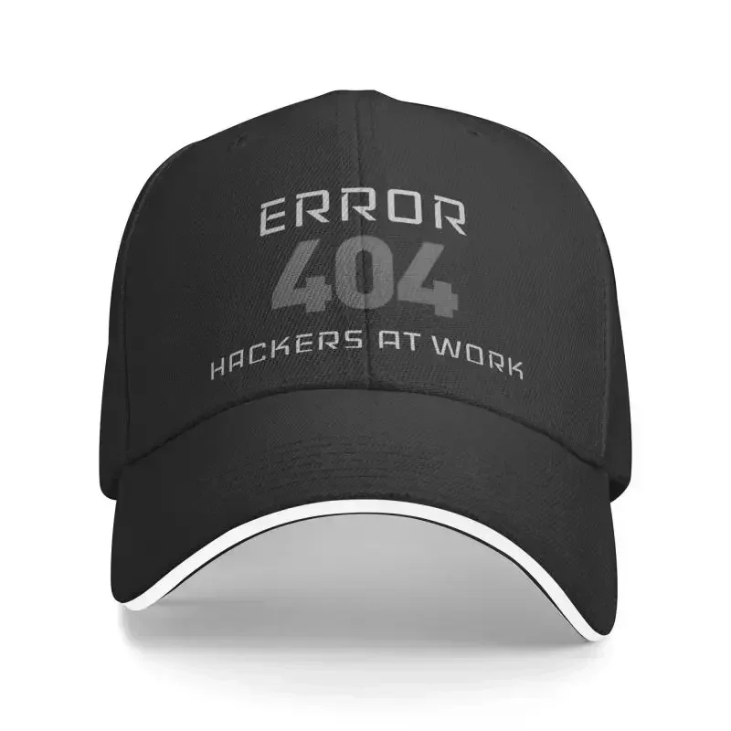 New Personalized Error 404 Hackers At Work Baseball Cap Men Women Breathable Computer Geek Programmer Dad Hat Streetwear