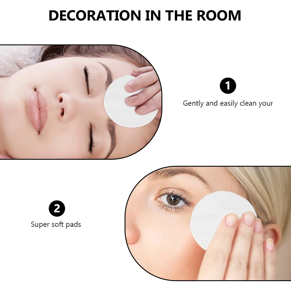 Bild 5: 10 Stück Bambusfaser-Make-up-Entferner-Pad, wiederverwendbar, Baumwolle, reinigende Gesichtspads, weich, bequem, hautfreundlich, rund, weiß