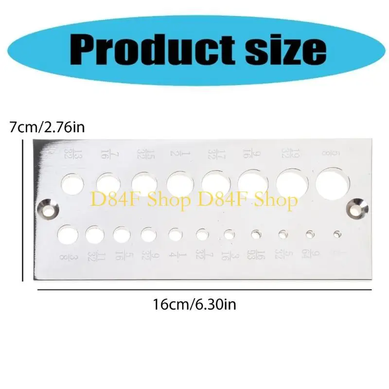 D84F الصلب صفيحة الصلب ، صانع قضبان خشب Dowel Imperial 19 حفرة في 1/32 "الزيادات 1/8" #6