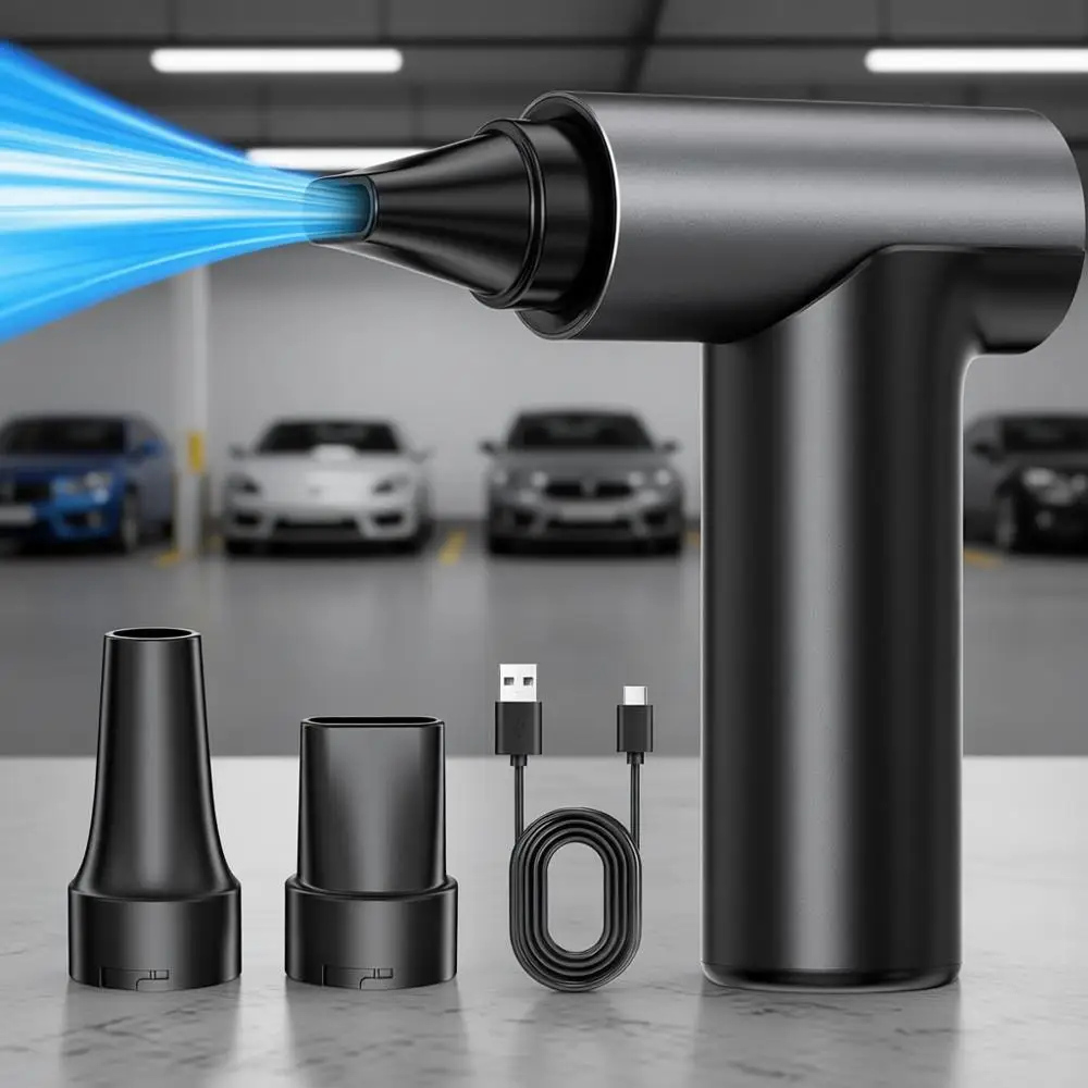 

11-скоростной компрессорный очиститель воздуха с теплоотводом из сплава для зарядки, мини-компрессор, идеально подходит для турбонагнетателей, компьютеров, клавиатур