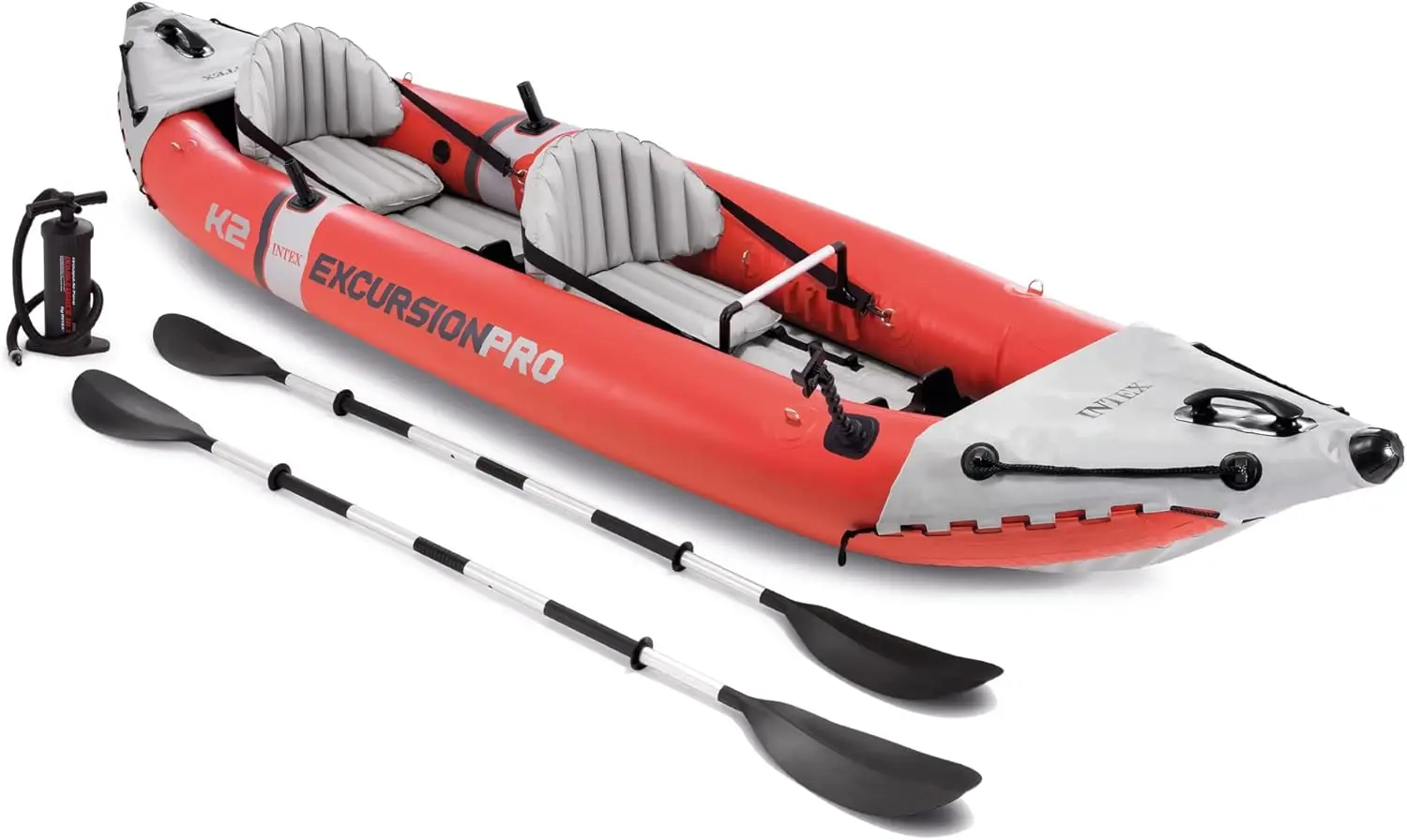 

INTEX 68303EP Excursion Pro K1 Inflatable Kayak Set: Includes Deluxe 86in Kayak Paddles and High-Output Pump – SuperTough