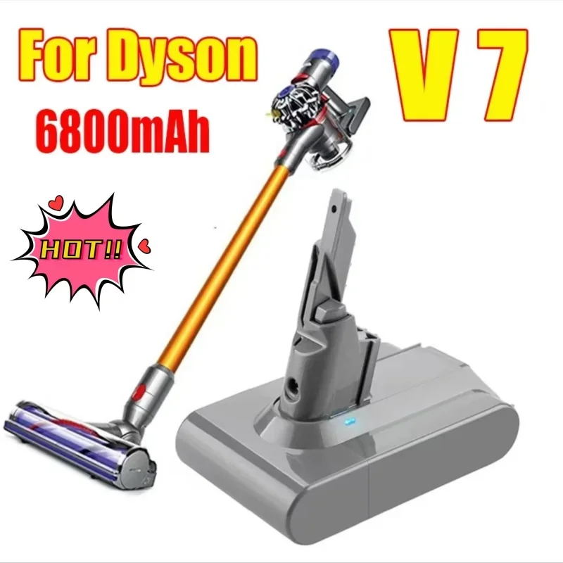 2025 New Dyson V7 battery 21.6V 12800mAh Li-lon Rechargeable Battery For Dyson V7 Battery Animal Pro Vacuum Cleaner Replacement