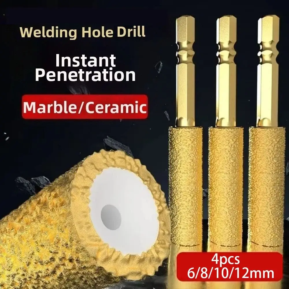 

6/8/10/12mm Size Hexagonal Shank Core Drill Bit Effective Drilling Hole Expanding Tile Marble Drill Bit Hexagonal Shank Design