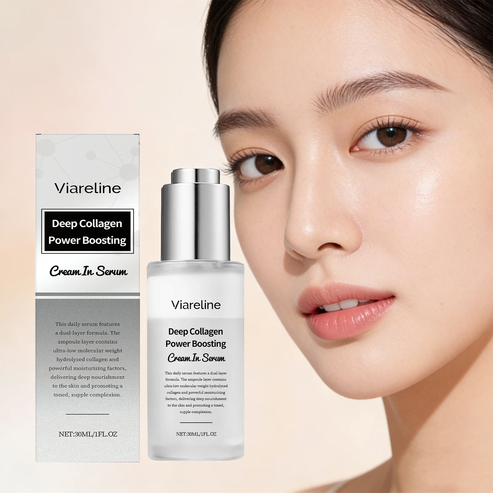 Collagen Facial Serum Skin Rejuvenation Increase Skin Elasticity Firming Lifting Brightening Skin Tone Moisturizing Essence