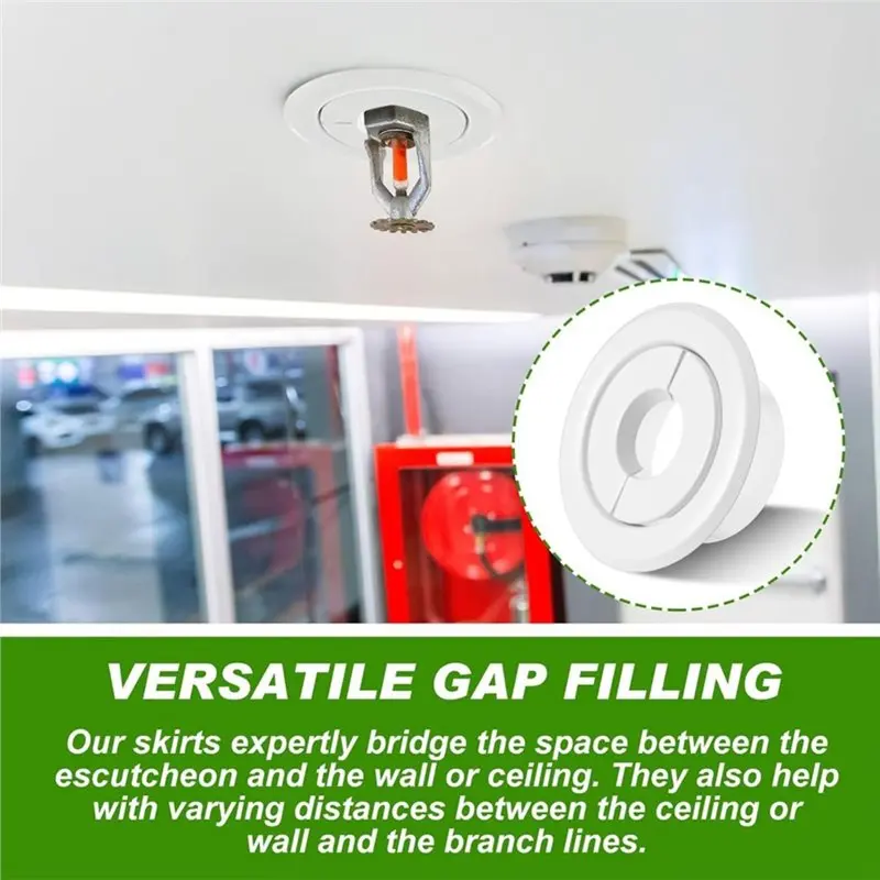 12 Pcs Retrofit Recessed Fire Sprinkler Escutcheon 1/2