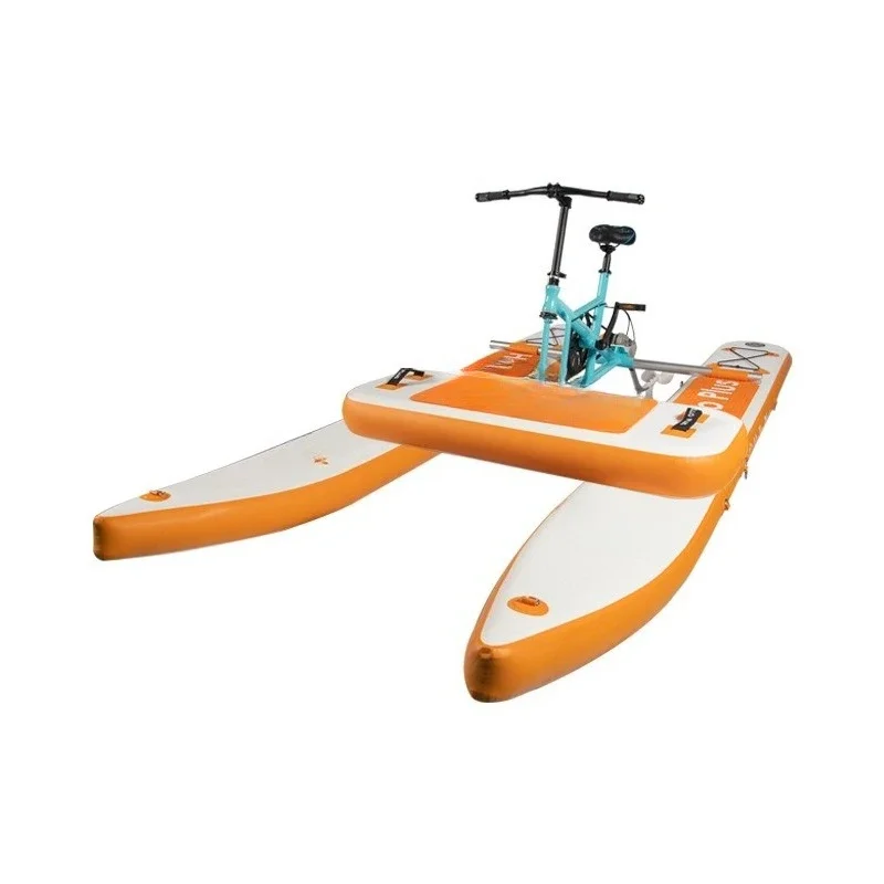 Water bike, inflatable pontoon single water pedal