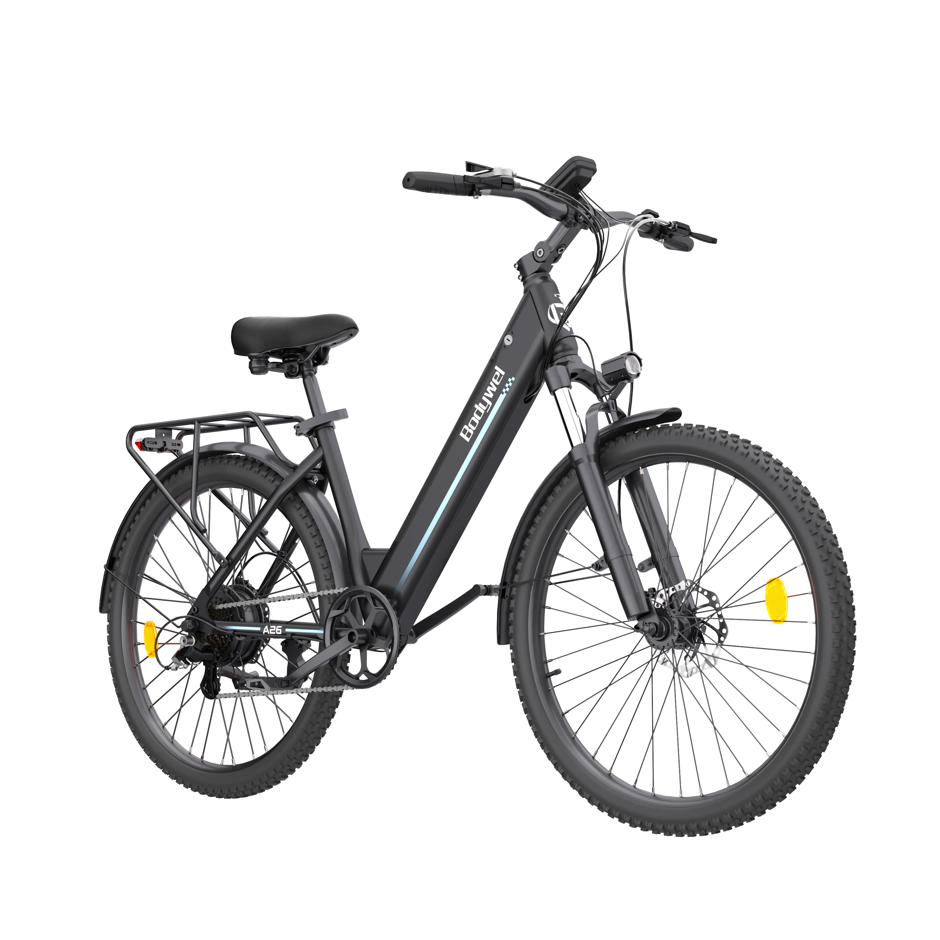AliExpress bodywel Bodywel A26 Adult Electric Bicycle 36V13AH Battery 26 Inch Fat Tire Off-Road 350W Motor City Ebike