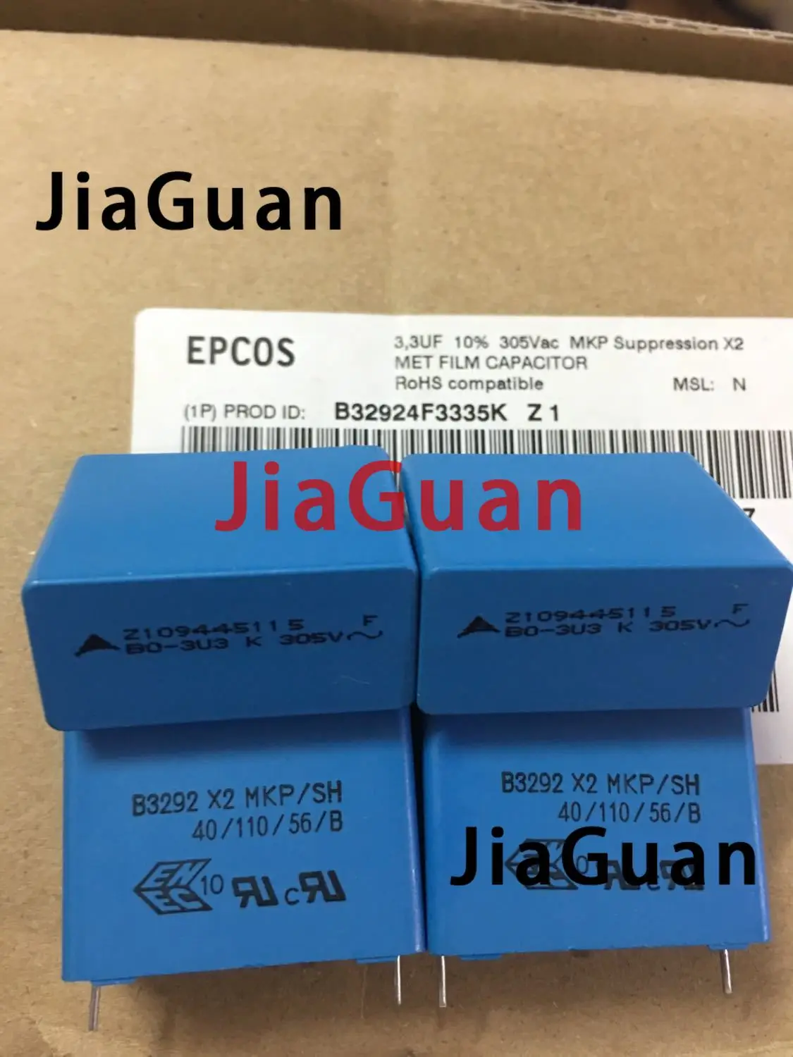 6PCS NEW EPCOS B32924F3335K 3.3UF 305VAC PCM27.5 B32924 335/305VAC p27.5mm 3300NF 3.3UF305VAC 3U3