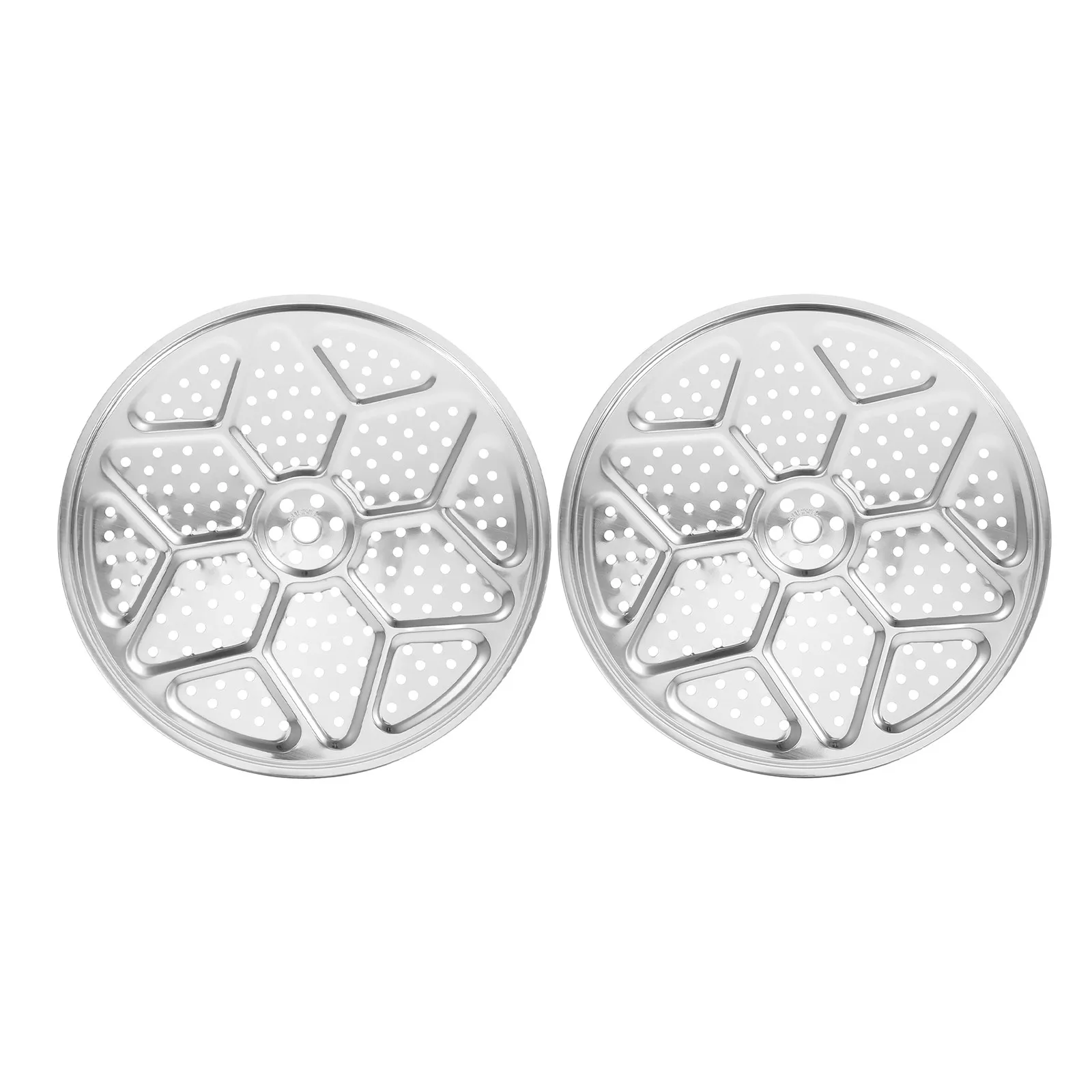 

2Pcs Round Stainless Steel Steamer Rack 32Cm Vegetable Steaming Tray Efficient Water Separation Cooling Rack for Baking Pot