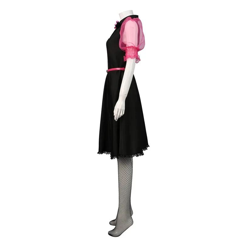 Movie Monster Cosplay Anime Live Dress High Girl Draculaura Cosplay Wig Pink Dress Halloween Woman Costume Fancy Roleplay Outfit