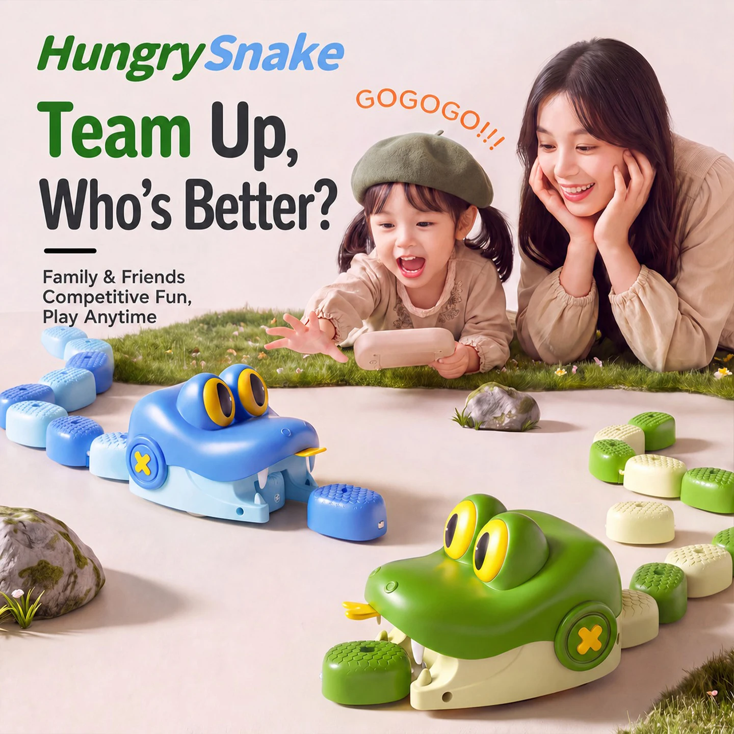 RC Greedy Snake Toy Remote Control Bean Chasing Game Interactive Tabletop Game Educational Toy Kids Christmas Gift