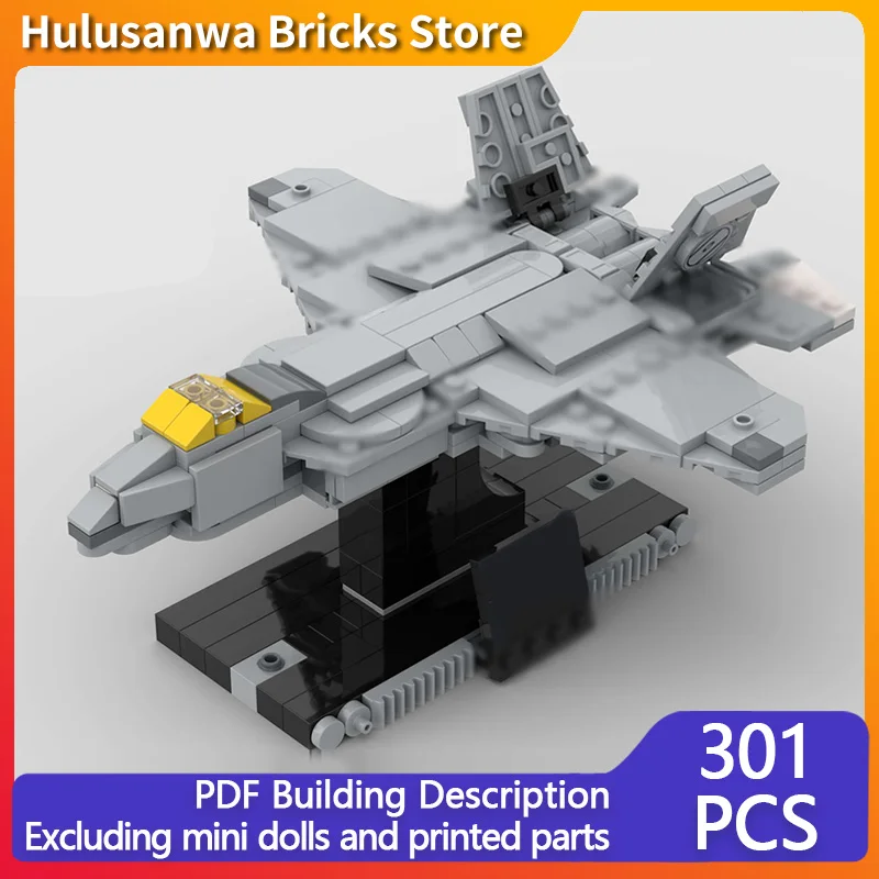 

F-22 Military Fighter Jets Model MOC Building Bricks War Equipment Modular Technology Gifts Holiday Assemble Children Toys Suit