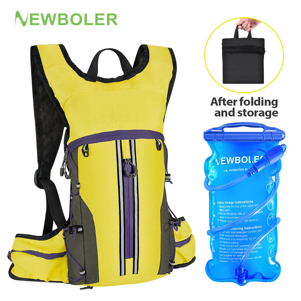 NEWBOLER 15L Cycling Backpack Hydration Outdoor Sport Climbing Pouch Bicycle Bike Bags Water Bag Jogging Running Rucksack