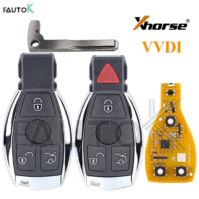 

Auto Smart Control Key Fob Shell Case 3/4 Buttons Xhorse BE VVDI 315/434mhz for Mercedes Benz W210 W221 W222 W211 W212 W203 W204