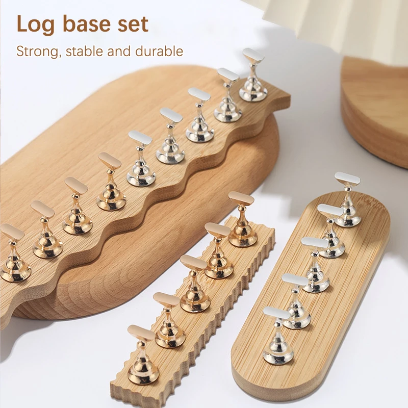 Log Magnetic Practice Holder Nails Tools Strong Magnet Stand Fake Nail Display Nail Support Accessories,