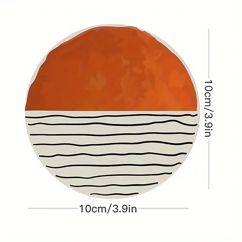 A Set of 6-Piece Special Patterned Theme Color-Printed Coasters Is Suitable for Home Dining Table Decoration and Christmas Gifts