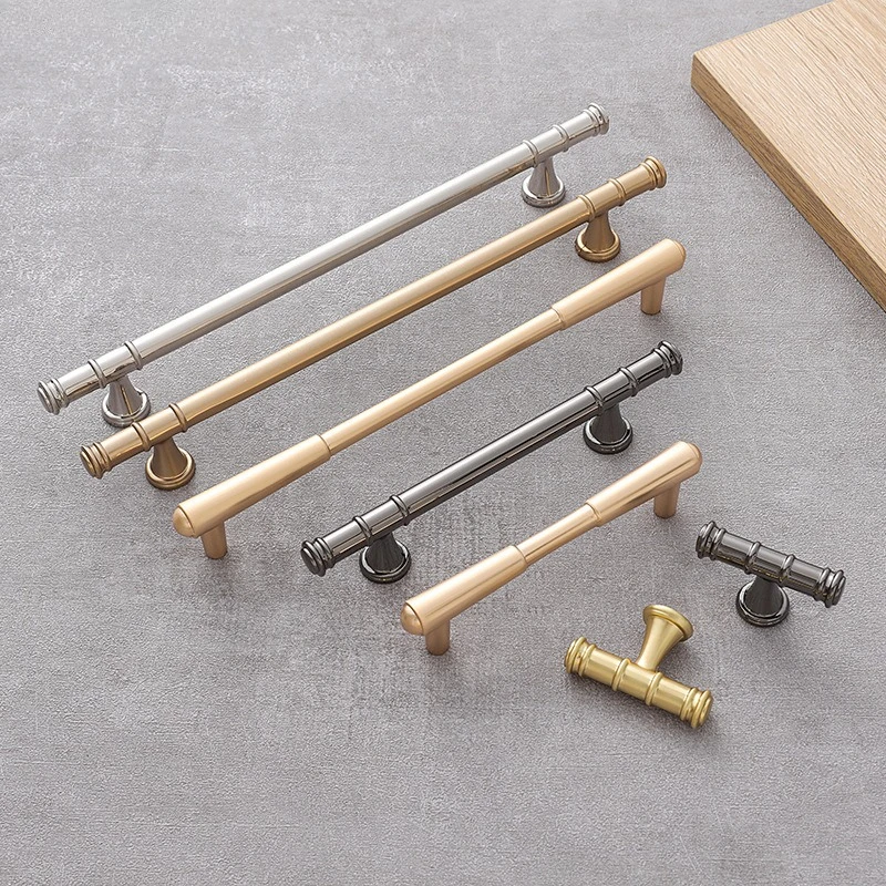 New Simple Light Luxury Zinc Alloy Cabinet Handle Premium Solid Hardware for Wardrobe Drawer