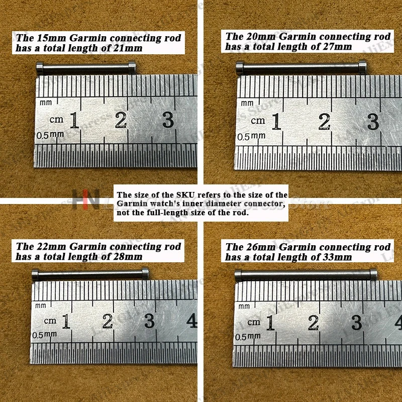 مسامير موصل الساعة لـ Garmin Fenix 7/6/5/4 Forerunner 935 945 955 دبابيس ربط فضية سوداء مع أداة استبدال المفكات #5