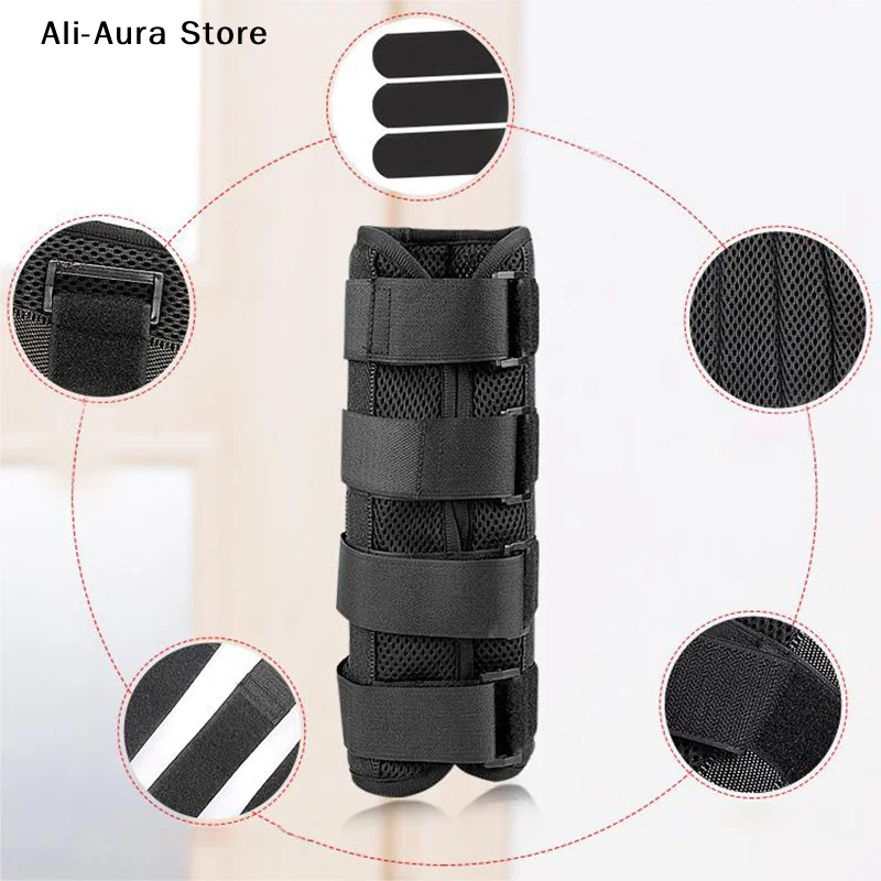 1Pcs Upper Limb Arm Fixed Splint Brace Sweat Absorption Elbow Steel Plate Steady Support Training Equipment Protector