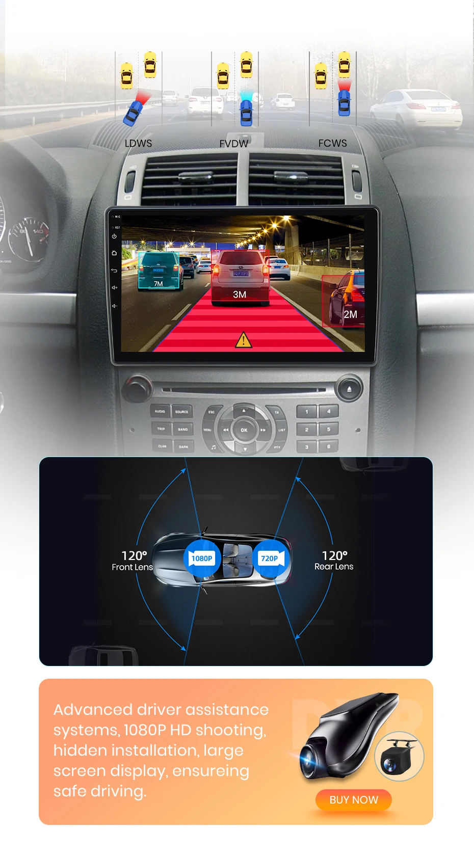 AWESAFE Kabelloses CarPlay Android Radio für Peugeot 407 2004-2011 mit GPS-Navigation Bluetooth WiFi Schnellstart DSP FM Plug & Play – Detail 21