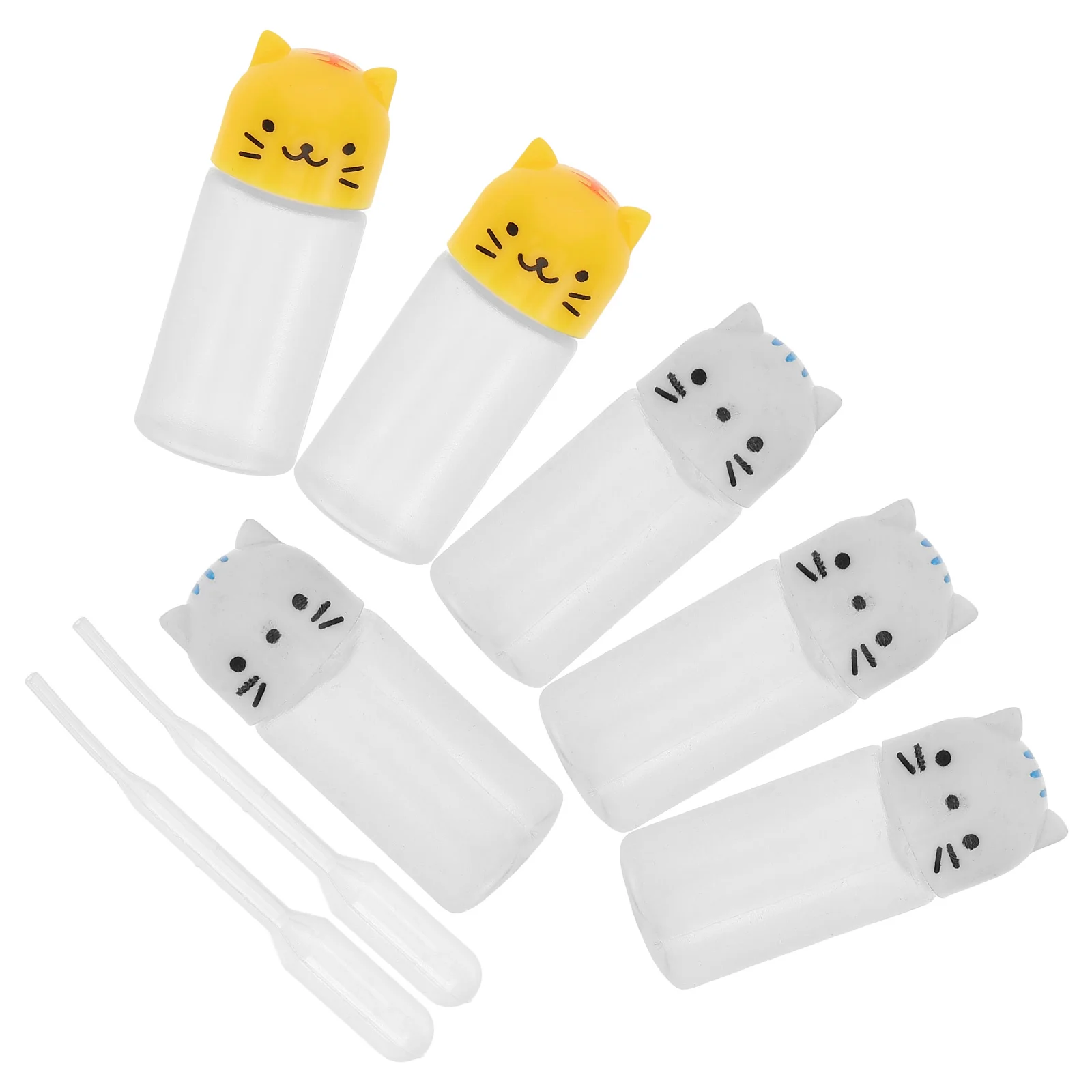 

Mini Cartoon Sauce Bottles Compact Plastic Seasoning Containers Portable Picnic Use Storing Salt Pepper Chili Powder