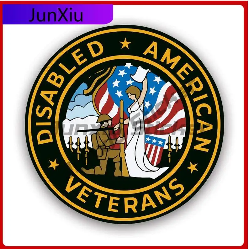 

Dav American Disabled Veterans Seal Sticker Uv Protected Decals Va Disability Benefits Vets Vet Veteran Served Service State