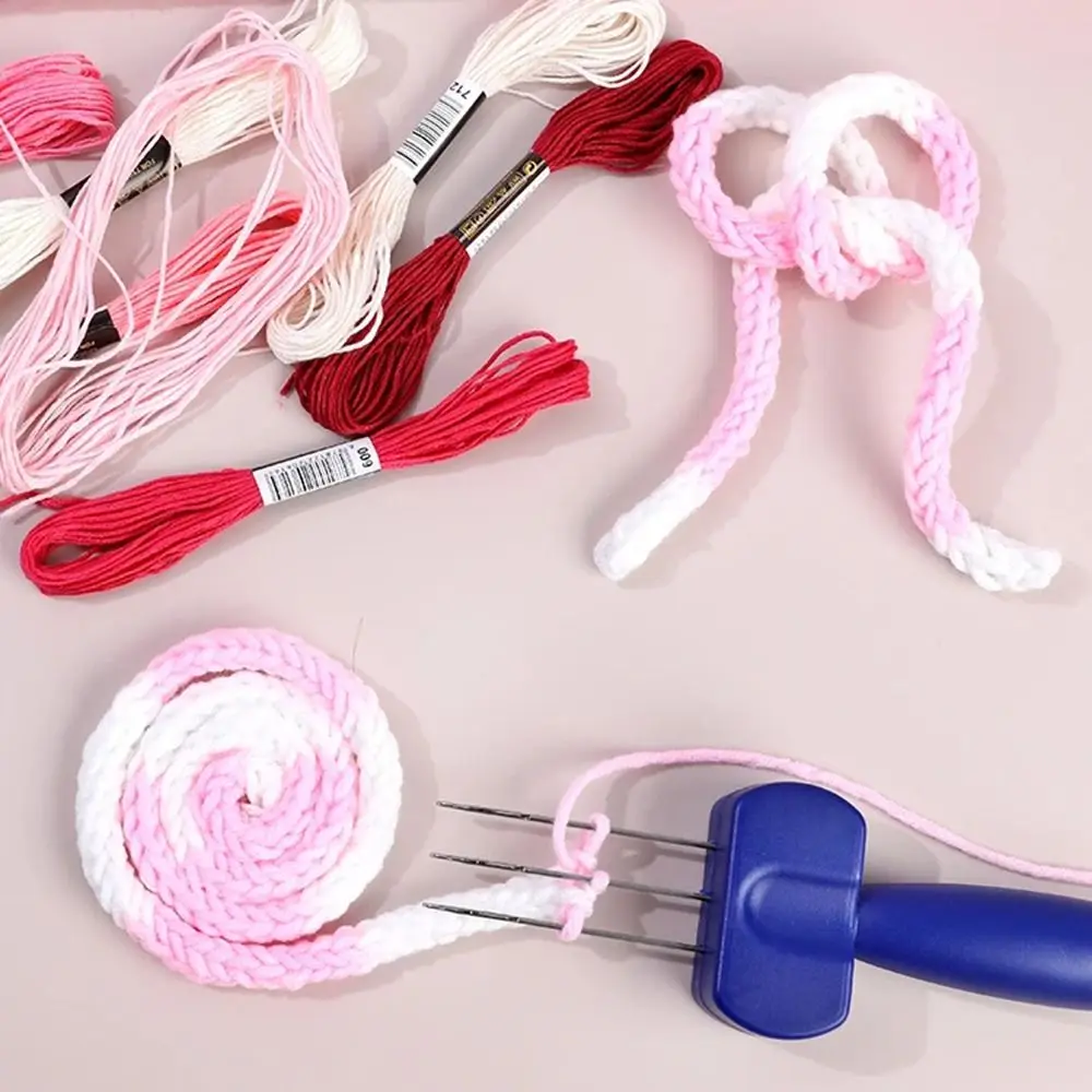 

Portable Crochet Hook Tool 3/4 Needle Manual Knitting Needle Efficient Ergonomic Handle Cord Knitting Tool Weaving Projects