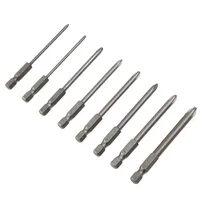 8pcs 75mm Cross Screwdriver Bits Set Alloy Steel Electric Screwdriver 1/4 Inch Hex Screw Driver Bits Hand Tools PH0 PH1 PH2