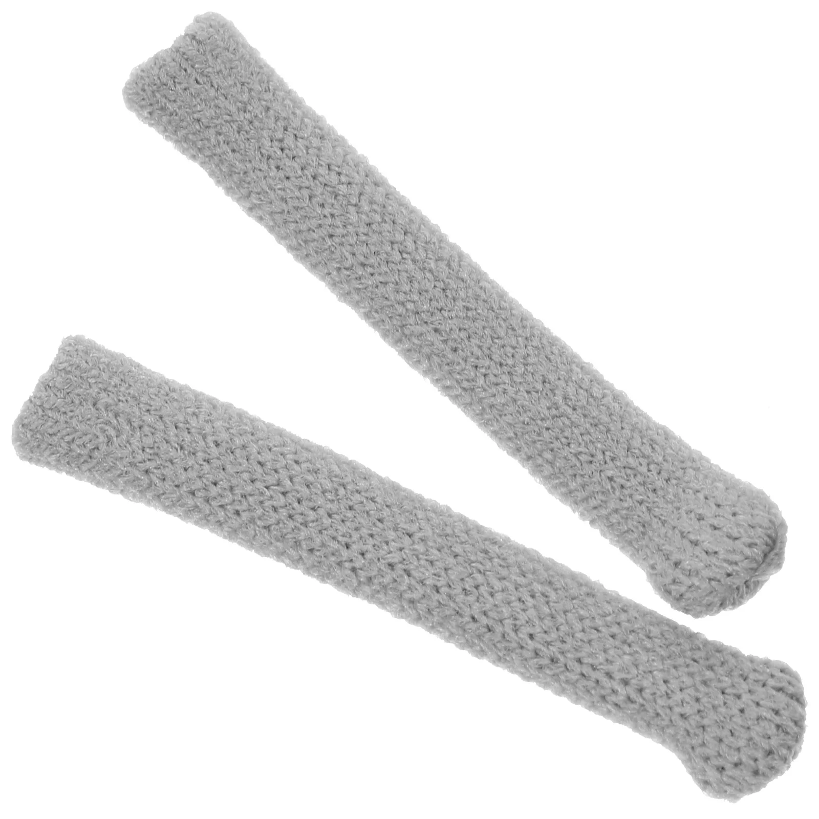

2 Pairs Elastic Nonslip Knitted Cotton Eyeglasses Temple Tips Fixing Device Stretchy Gray Glasses Accessories