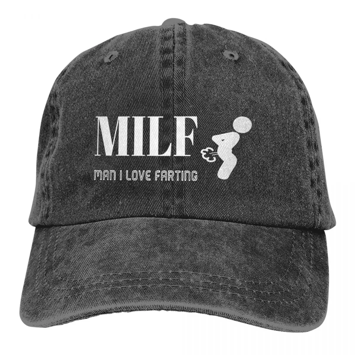 Washed Men's Baseball Cap Man I Love Farting Trucker Snapback Caps Dad Hat MILF Abbreviation Culture Golf Hats